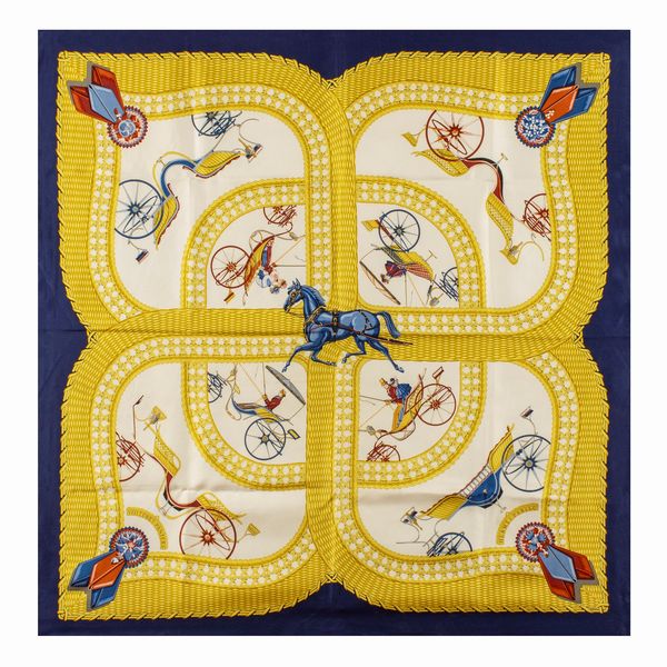 Hermes foulard vintage collezione Voitures Paniers  - Asta Fashion Vintage - Associazione Nazionale - Case d'Asta italiane