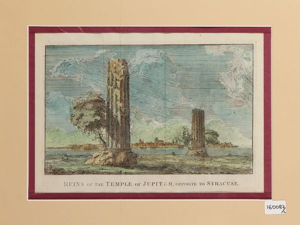 HENRY SWINBURNE : Ruins of the Temple of Jupiter opposite to Syracuse - The Column of Marcellus ...  - Asta La Sicilia in una collezione di stampe - Associazione Nazionale - Case d'Asta italiane