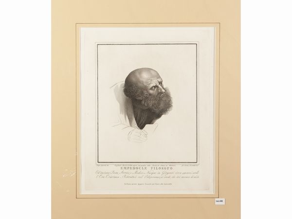 Empedocle filosofo  - Asta La Sicilia in una collezione di stampe - Associazione Nazionale - Case d'Asta italiane