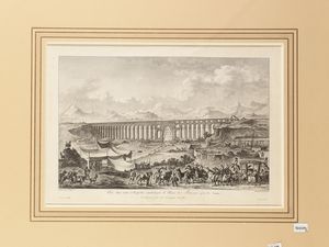 JEAN CLAUDE RICHARD DE SAINT-NON - Vue d'un vaste Acquedue construit ... prs de Catane - Vue de la Ville e du Chateau de Catane
