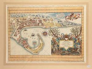 Vincenzo Maria Coronelli - Messina Colle Nuove Fortificazioni Doppo l'Anno 1677