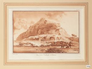 Jean-Pierre Louis Laurent Houel - Vue de la Naumachie de Palerme - Bain antique ...au midi de l'Etna