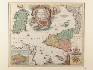 JOHANN BAPTIST HOMANN - Regnorum Siciliae et Sardiniae 1705