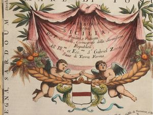 Vincenzo Maria Coronelli : Trinacria hoggidi Sicilia  - Asta La Sicilia in una collezione di stampe - Associazione Nazionale - Case d'Asta italiane