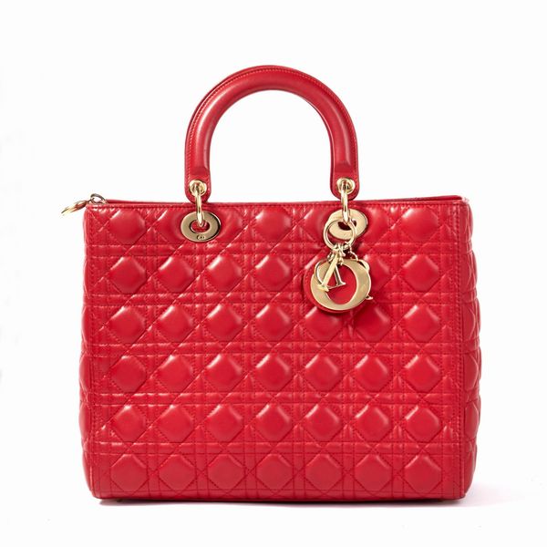 DIOR  BORSA A MANO LADY DIOR  - Asta Vintage: borse e accessori di hermes, louis vuitton e altre grandi maison - Associazione Nazionale - Case d'Asta italiane