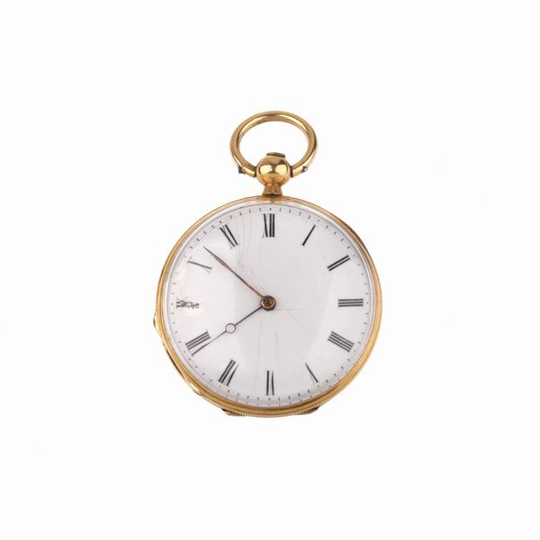 PICCOLO OROLOGIO DA TASCA IN ORO E SMALTI  - Asta Orologi - Associazione Nazionale - Case d'Asta italiane