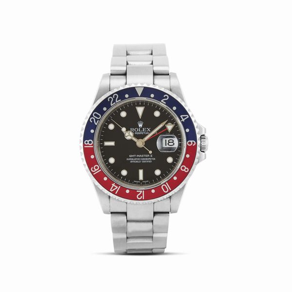ROLEX : ROLEX GMT MASTER II PEPSI REF. 16710 N. D4191XX ANNO 2005  - Asta OROLOGI - Associazione Nazionale - Case d'Asta italiane