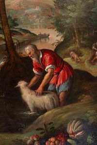 Ambito dei Bassano, secolo XVII : Estate (La mietitura)  - Asta Dipinti e Disegni Antichi - Associazione Nazionale - Case d'Asta italiane