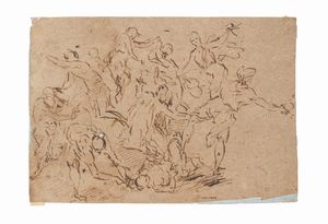 Scuola veneta, secolo XVI - Martirio di Santo Stefano