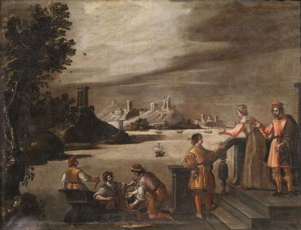 Scuola fiamminga, sec. XVII  - Asta Dipinti dal XV al XX secolo - Associazione Nazionale - Case d'Asta italiane