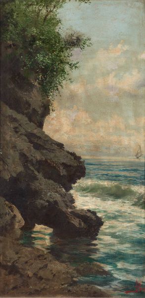 GIACINTO BO Montanaro Canavese (TO) 1832 - 1912 Torino : Scogli  - Asta Dipinti  - Associazione Nazionale - Case d'Asta italiane