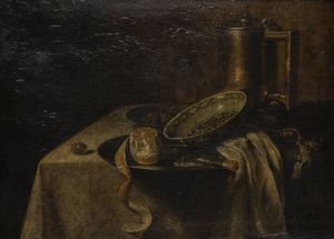 PITTORE ANONIMO DEL XVII SECOLO - Natura morta con limone