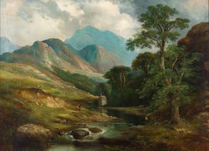 EDOARDO PEROTTI XIX sec - Paesaggio