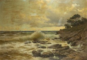 GIACINTO BO Montanaro Canavese (TO) 1832 - 1912 Torino - Mare grosso