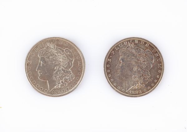 2 Monete da 1 Dollaro Morgan 1883 O e 1921 - USA  - Asta Numismatica - Associazione Nazionale - Case d'Asta italiane