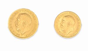 Replica della Sterlina 1918 e della Mezza sterlina 1918  - Asta Numismatica - Associazione Nazionale - Case d'Asta italiane