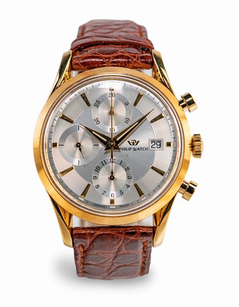Philip Watch, orologio da polso cronografo in oro  - Asta Importanti Gioielli e Orologi da polso e da tasca - Associazione Nazionale - Case d'Asta italiane