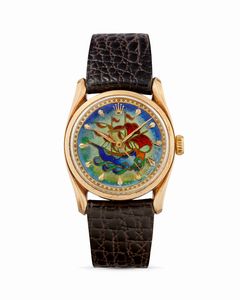 ROLEX - Bombay 6092 con quadrante custom in smalto champlevÃ©