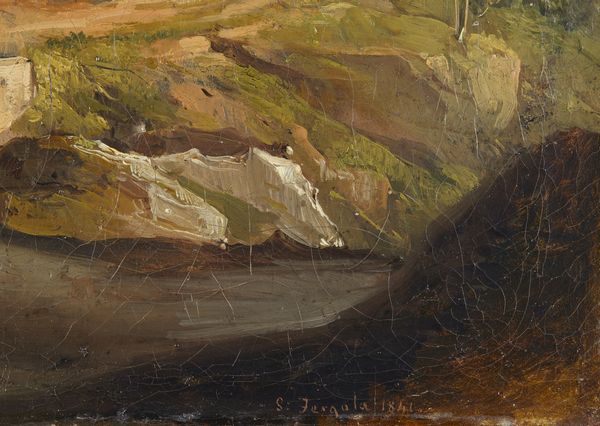 FERGOLA SALVATORE  (1799 - 1874) : La valle dei mulini (Amalfi o Gragnano)  - Asta Asta 460 | ARTE ANTICA E DEL XIX SECOLO - Da una dimora veneta e altre committenze Tradizionale - Associazione Nazionale - Case d'Asta italiane