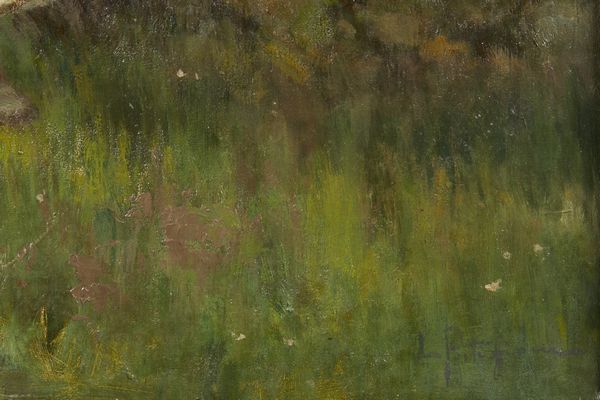 POSTIGLIONE LUCA (1876 - 1936) : Idillio  - Asta Asta 460 | ARTE ANTICA E DEL XIX SECOLO - Da una dimora veneta e altre committenze Tradizionale - Associazione Nazionale - Case d'Asta italiane