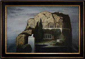 ARTISTA DELLA PRIMA MET� DEL XX SECOLO : Variazione sul tema dell'Isola dei Morti, da Arnold B�cklin  - Asta Asta 460 | ARTE ANTICA E DEL XIX SECOLO - Da una dimora veneta e altre committenze Tradizionale - Associazione Nazionale - Case d'Asta italiane