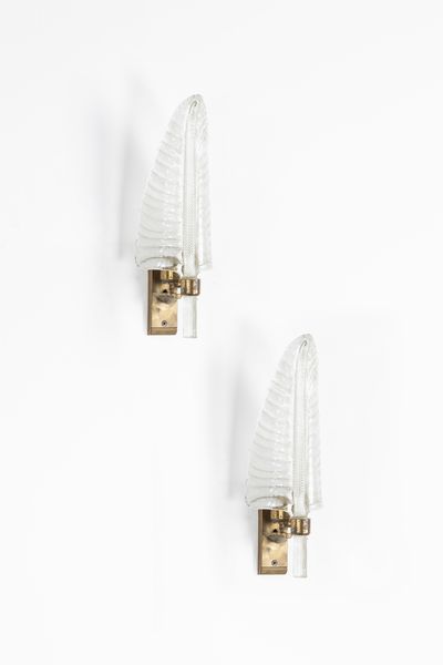 Tomaso Buzzi : Coppia di lampade da parete  - Asta Design e Arti Decorative - Associazione Nazionale - Case d'Asta italiane