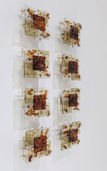 TONI ZUCCHERI : Otto appliques Patchwork  - Asta Design e Arti Decorative - Associazione Nazionale - Case d'Asta italiane