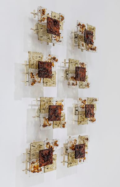 TONI ZUCCHERI : Otto appliques Patchwork  - Asta Design e Arti Decorative - Associazione Nazionale - Case d'Asta italiane