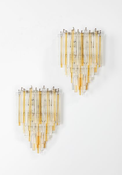 LUDOVICO DIAZ DE SANTILLANA : Coppia di lampade da parete  - Asta Design e Arti Decorative - Associazione Nazionale - Case d'Asta italiane