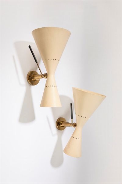 STILNOVO : Coppia di lampade da parete  - Asta Design e Arti Decorative - Associazione Nazionale - Case d'Asta italiane