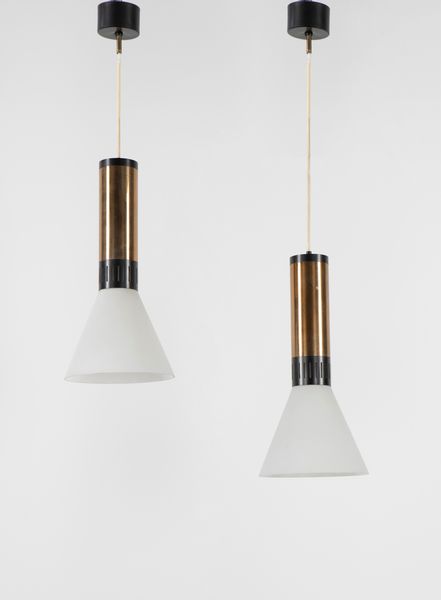 STILNOVO : Coppia di lampade a sospensione  - Asta Design e Arti Decorative - Associazione Nazionale - Case d'Asta italiane