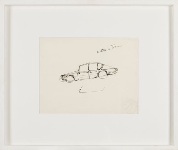 GIO PONTI : Bozzetto automobile linea Diamante  - Asta Design e Arti Decorative - Associazione Nazionale - Case d'Asta italiane