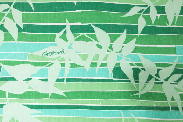 GIO PONTI : Coppia di tessuti  - Asta Design e Arti Decorative - Associazione Nazionale - Case d'Asta italiane