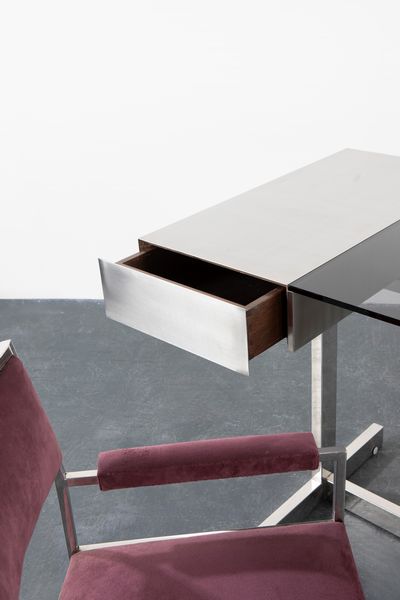 WILLY RIZZO : Scrivania e poltrona  - Asta Design e Arti Decorative - Associazione Nazionale - Case d'Asta italiane