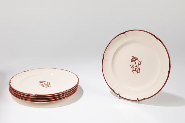 GIO PONTI : Servizio di cinque piatti  - Asta Design e Arti Decorative - Associazione Nazionale - Case d'Asta italiane