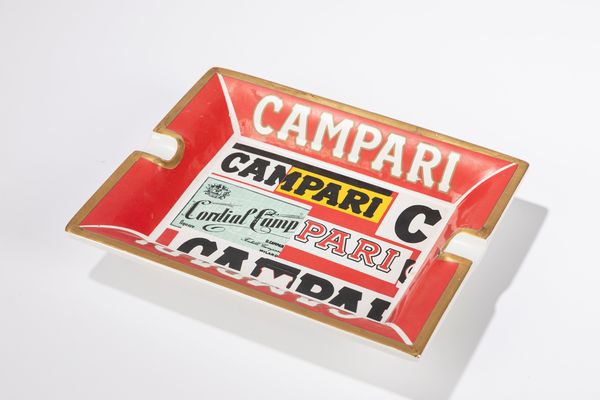 BRUNO MUNARI : Posacenere per Campari  - Asta Design e Arti Decorative - Associazione Nazionale - Case d'Asta italiane
