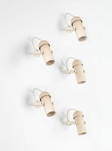 GIANFRANCO FRATTINI - Serie di cinque lampade spot da parete