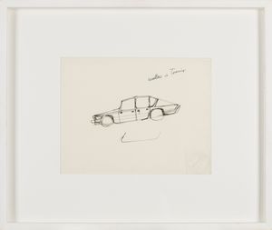 GIO PONTI - Bozzetto automobile linea Diamante