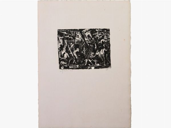 EMILIO VEDOVA : Composizione 1970  - Asta Grafica contemporanea: La Collezione di Leonardo Vasile - Associazione Nazionale - Case d'Asta italiane