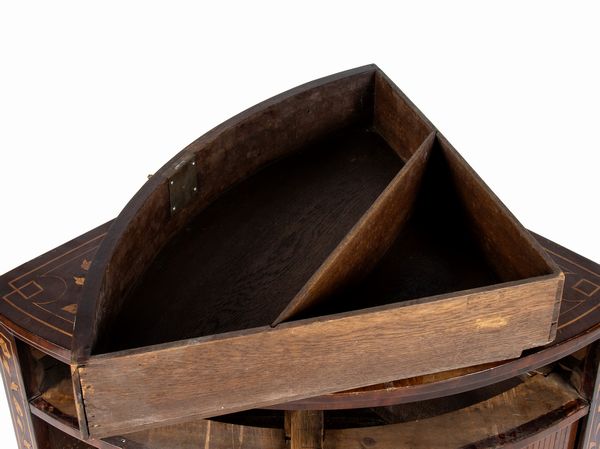 Angoliera intarsiata olandese in mogano e legni di frutto  - Asta Mobili, Oggetti d'arte e Vetri da collezione - Associazione Nazionale - Case d'Asta italiane