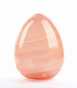 VENINI - Un uovo di cristallo a filigrana