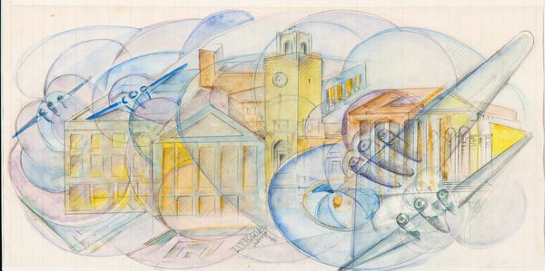 Uberto Bonetti : Aerovista di Littoria  - Asta Arte Moderna e Contemporanea / Ceramiche del '900. Con una collezione di pittura futurista - Associazione Nazionale - Case d'Asta italiane