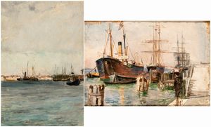 Scipione Vannutelli - Lotto di due piccole marine