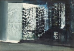 Renzo Vespignani : Periferia  - Asta Arte Moderna e Contemporanea / Ceramiche del '900. Con una collezione di pittura futurista - Associazione Nazionale - Case d'Asta italiane