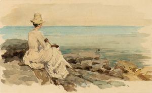 Ettore  Ferrari - Fanciulla al mare
