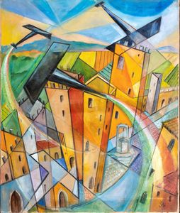 PIERLUIGI BOSSI SIBÒ - Spirali tricolori sul medioevo