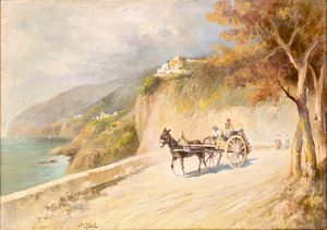 Salvatore Petruolo - Carrozza lungo la costiera