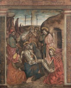 Maestro della Pentecoste Cernuschi (attivo in Lombardia alla fine del XV secolo) - Deposizione
