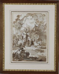 Scuola veneta del XVIII secolo Diana e le ninfe <BR>Diana e Atteone  - Asta Disegni Antichi - Associazione Nazionale - Case d'Asta italiane