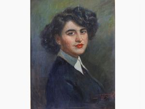 Ovidio Gragnoli - Ritratto femminile Anni Quaranta